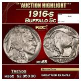 1916-s Buffalo Nickel 5c ms65 SEGS