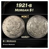 1921-s Morgan Dollar $1 Grades ms62+