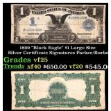 1899 $1 large size Silver Certificate "Black Eagle