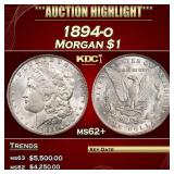 1894-o Morgan Dollar $1 ms62+ USCG
