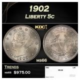 1902 Liberty Nickel 5c ms66 SEGS