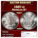 1881-o Morgan Dollar $1 ms65+ SEGS