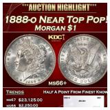 1888-o Morgan Dollar Near Top Pop! $1 ms66+ SEGS