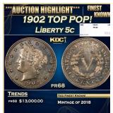 1902 Proof Liberty Nickel TOP POP! 5c pr68 SEGS