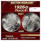1926-d Peace Dollar $1 ms65 SEGS