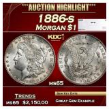 1886-s Morgan Dollar $1 ms65 SEGS