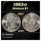 1883-o Morgan Dollar $1 Grades ms63+
