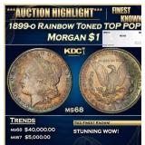 1899-o Morgan Dollar Rainbow Toned TOP POP! $1 ms6