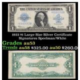 1923 $1 large size Silver Certificate Grades Selec