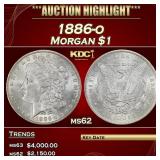 1886-o Morgan Dollar $1 ms62 USCG