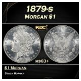 1879-s Morgan Dollar $1 Grades ms63+