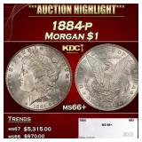 1884-p Morgan Dollar $1 ms66+ SEGS