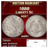 1888 Liberty Nickel 5c ms65+ SEGS