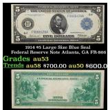 1914 $5 Large Size Blue Seal Federal Reserve Note