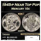 1945-p Mercury Dime Near Top Pop! 10c ms67+ SEGS