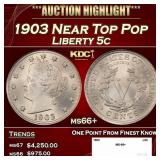 1903 Liberty Nickel Near Top Pop 5c ms66+ SEGS
