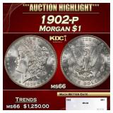 1902-p Morgan Dollar $1 ms66 SEGS