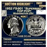 1952 FS-901 "Superbird" Proof Washington Quarter T
