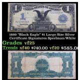 1899 $1 large size Silver Certificate "Black Eagle