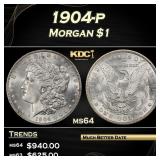 1904-p Morgan Dollar $1 Grades ms64