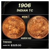 1906 Indian Cent . 1c Grades ms64 rd