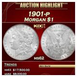 1901-p Morgan Dollar $1 ms62 USCG