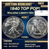 1940 Proof Walking Liberty Half Dollar TOP POP! 50