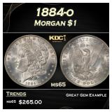 1884-o Morgan Dollar $1 Grades ms65