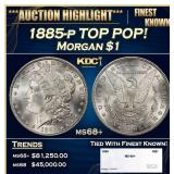 1885-p Morgan Dollar TOP POP! $1 ms68+ SEGS