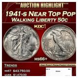 1941-s Walking Liberty Half Dollar Near Top Pop 50