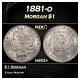 1881-o Morgan Dollar $1 Grades ms63+