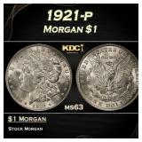 1921-p Morgan Dollar $1 Grades ms63