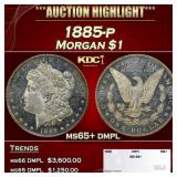 1885-p Morgan Dollar $1 ms65+ dmpl SEGS