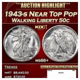 1943-s Walking Liberty Half Dollar Near Top Pop 50