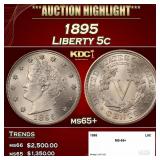 1895 Liberty Nickel 5c ms65+ SEGS