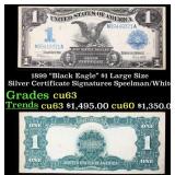 1899 $1 large size Silver Certificate "Black Eagle