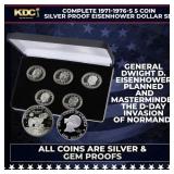 Complete 1971-1976-s 5 Coin Silver Proof Eisenhowe