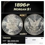 1896-p Morgan Dollar $1 ms66+ SEGS