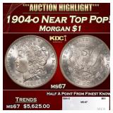 1904-o Morgan Dollar Near Top Pop! $1 ms67 SEGS