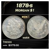 1878-s Morgan Dollar $1 Grades ms64