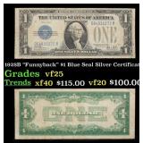 1928B $1 Blue Seal Silver Certificate "Funnyback"