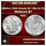 1884-cc Morgan Dollar GSA Hoard W/ Box & COA $1 Gr