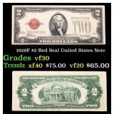 1928F $2 Red Seal United States Note Grades vf++
