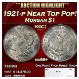1921-p Morgan Dollar Near Top Pop! $1 ms66+ SEGS