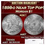 1898-o Morgan Dollar Near Top Pop! $1 ms67 SEGS