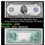 1914 $5 Large Size Blue Seal Federal Reserve Note