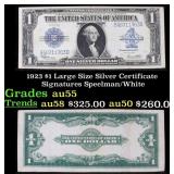 1923 $1 large size Silver Certificate Grades Choic