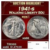 1941-s Walking Liberty Half Dollar 50c ms66 SEGS