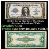 1923 $1 large size Silver Certificate Grades Selec