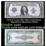 1923 $1 large size Silver Certificate Grades Choic